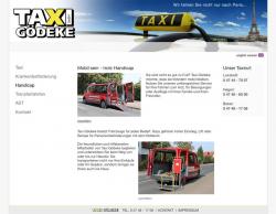 Internetprsenz fr das Taxiunternehmen Taxi Gdeke.