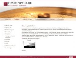 Screenshot der Internetpräsenz fondspower.de